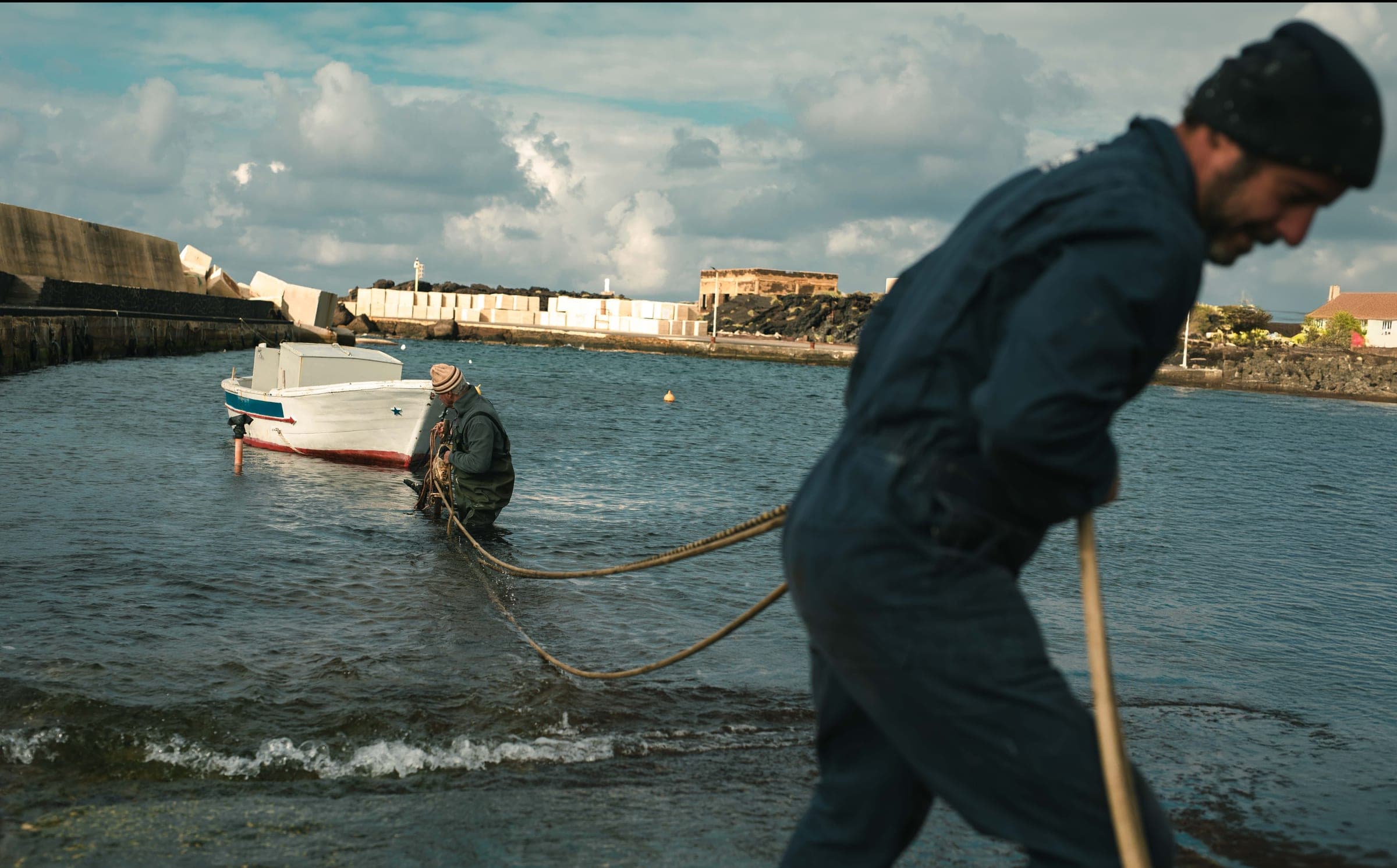 Isole Minori — fisherman at work on the water